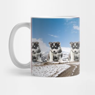 husky puppies Mug